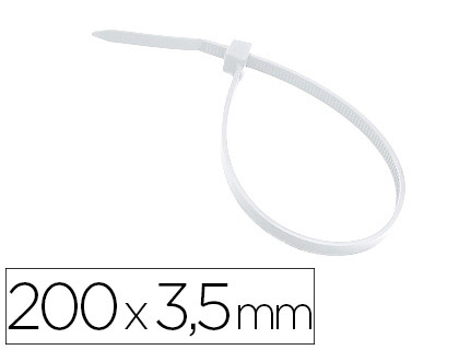 [2150116] 3M - BRIDA PARA INTERIOR BLANCA 200X3,5 MM BOLSA DE 100 UNIDADES (Ref.KE234000104)