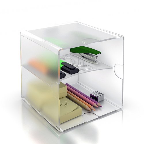 [9071951] ARCHIVO 2000 - Cubo organizador Con divisor transparente 155x155x155 mm (Ref.6705CSTP)