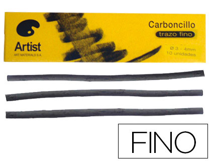 [2057216] ARTIST - CARBONCILLO FINO 3-4 MM CAJA DE 10 BARRAS (Ref.W001)