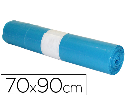 [2059930] BOLSA BASURA INDUSTRIAL AZUL 70X90CM GALGA 110 ROLLO DE 10 UNIDADES (Ref.10020301)