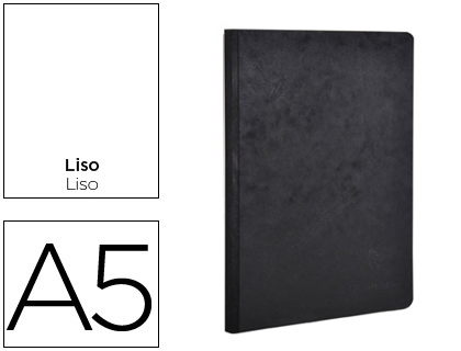 [9063262] CLAIREFONTAINE - Cuaderno Age Bag 96h A5 Liso Negro (Ref.795401C)
