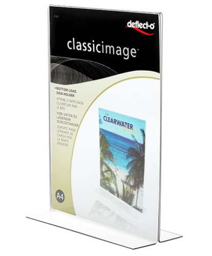 [91324431] DEFLECTO - Portanombres Doble cara 210x70x80 mm A5 Plastico (Ref.48701)