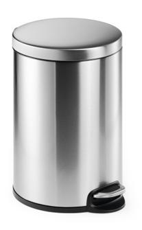 [9938163] DURABLE - PAPELERA METALICA REDONDA 20 LITROS con PEDAL INOXIDABLE (Ref.3402-23)
