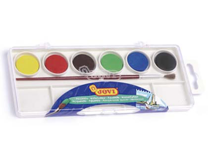 [2000045] JOVI - ACUARELA 6 COLORES ESTUCHE DE PLASTICO (Ref.800/6)
