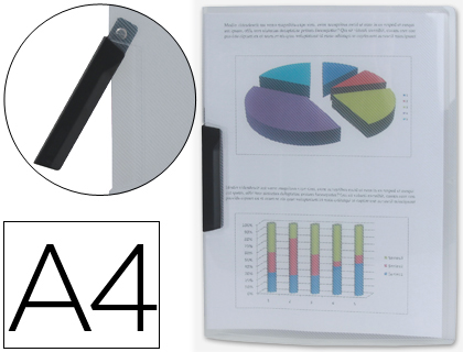 [2020968] LIDERPAPEL - CARPETA DOSSIER PINZA LATERAL 35445 POLIPROPILENO DIN A4 INCOLORA 30 HOJAS PINZA GIRATORIA (Ref.DP13)