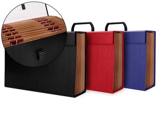 [2019615] LIDERPAPEL - MALETIN CON FUELLE 316701 19 DEPARTAMENTOS TAMAÑO 25,5X390X120 MM (Ref.MF01)