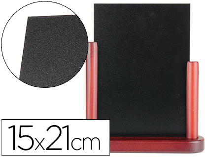 [2054716] LIDERPAPEL - PIZARRA NEGRA DOBLE CARA DE MADERA CON SUPERFICIE PARA ROTULADORES TIPO TIZA 15X21CM (Ref.PZ02)