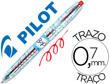 [9046041] PILOT - Boligrafo retractil B2P Trazo 0.4mm Rojo NB2P7R (Ref.BL-B2P-BG-R)