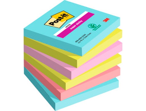 [9063071] POST-IT - Pack 6 blocs 76x76 COSMIC (Ref.654-6SS-COSS/7100263206)