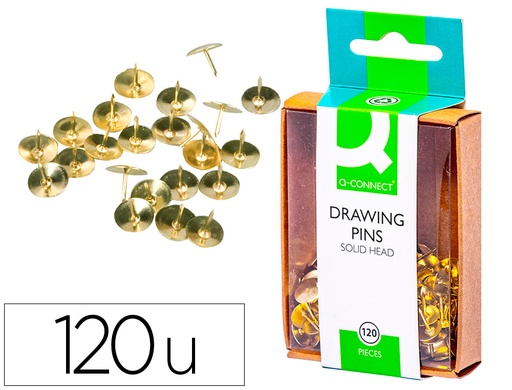 [2028724] Q-CONNECT - CHINCHETAS DORADAS -CAJA DE 120 UNIDADES (Ref.KF02018)