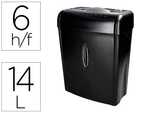 [2054988] Q-CONNECT - DESTRUCTORA DE DOCUMENTOS KF17970 CAPACIDAD DE CORTE 6 H DESTRUYE GRAPAS CLIPS Y TARJETAS (Ref.KF15543)