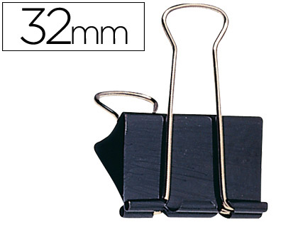 [2063415] Q-CONNECT - PINZA METALICA REVERSIBLE N.3 32 MM CAJA DE 10 UNIDADES (Ref.KF01284)