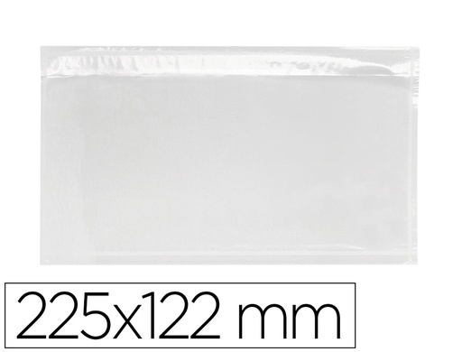 [2072386] Q-CONNECT - SOBRE AUTOADHESIVO PORTADOCUMENTOS 225X122 MM VENTANA TRANSPARENTE PAQUETE DE 100 UNIDADES (Ref.KF21727)