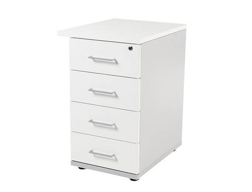 [9150649] ROCADA - CAJONERA CON CUATRO CAJONES SERIE STORE 60X50X72 CM ACABADO AB04 ALUMINIO/BLANCO (Ref.4005AB04)