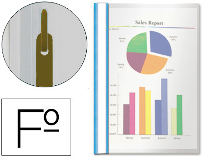 [2021436] ESSELTE - CARPETA DOSSIER FASTENER PLASTICO FOLIO AZUL (Ref.33306-A)