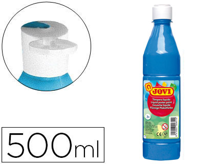 [9020120] JOVI - Tempera LÍQUIDA CYAN 500ML (Ref.50621)