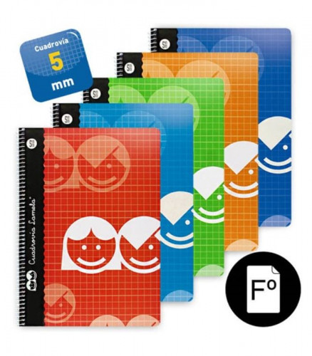 [1132784] LAMELA - Cuaderno cubierta básica 80 Hojas Folio Cuadr. 5 (Ref.07F005)