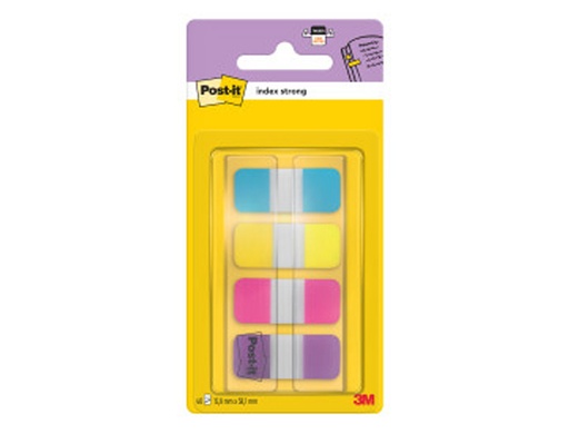 [2078151] POST-IT - BANDERITAS SEPARADORAS RIGIDAS DISPENSADOR 4 COLORES AMARILLO AZUL ROSA Y VIOLETA INDEX (Ref.676-AYPV-EU)