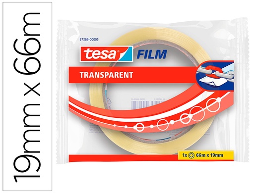 [2039146] TESA - CINTA ADHESIVA TRANSPARENTE 66 MT X 19 MM (Ref.57369-00005-00)