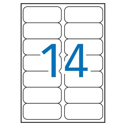 [9937427] APLI - ETIQUETAS ADH.IMPR. A4 POLYESTER MATE RESISTENTE INTEMPERIE LS-CP BLISTER 20h BLANCO 99,1x38,1 mm C.ROMOS 280 uds.() (Ref.12113)