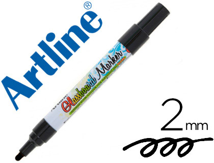 [2064192] ARTLINE - ROTULADOR GLASS MARKER ESPECIAL CRISTAL BORRABLE EN SECO O HUMEDO COLOR NEGRO (Ref.EPG-4-NEG)
