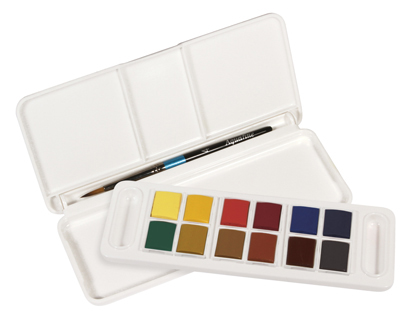 [9155904] DALER ROWNEY - Acuarela aquafine travel set con pincel caja de 12 colores surtidos (Ref. D131900001)