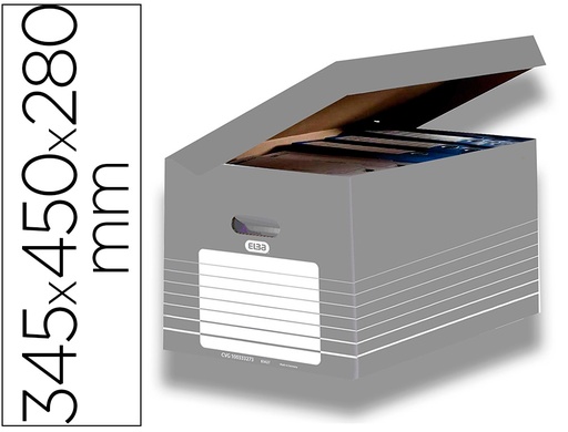 [9026677] ELBA - Contenedor CON TAPA INTEGRADA BOX AUTO GRIS (Ref.400061159)