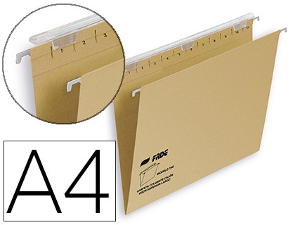 [9062787] FADE - Carpeta colgante Tiki kraft Eco A4 306x244 mm Visor (Ref.400064814)