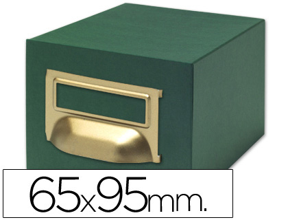 [2003600] LIDERPAPEL - FICHERO FICHAS TELA VERDE 1000 FICHAS N.1 -TAMAÑO 65X95 MM (Ref.TV01)
