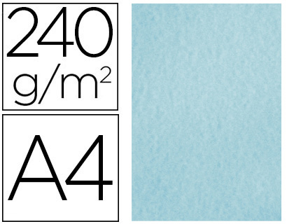 [2064714] LIDERPAPEL - PAPEL COLOR PERGAMINO A4 240G/M2 AZUL PACK DE 25 HOJAS (Ref.PW18)