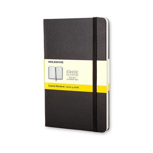 [9076455] MOLESKINE - Cuaderno CLASSIC RAYADO CUADRICULA.TAPA DURA NEGRA.BOLSILLO, 9X14CM. (Ref.MM712)