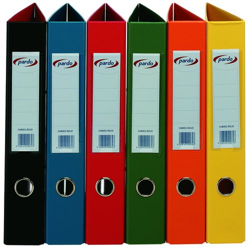 [9063091] PARDO - Archivador de Palanca 2 Anillas Folio Lomo 70mm Rojo (Ref.2450R)
