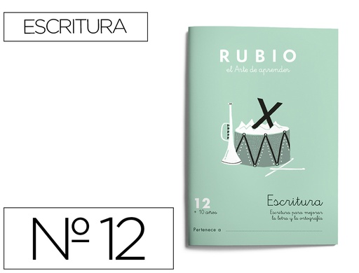 [2022493] RUBIO - CUADERNO CALIGRAFIA Nº 12 (Ref.C-12)