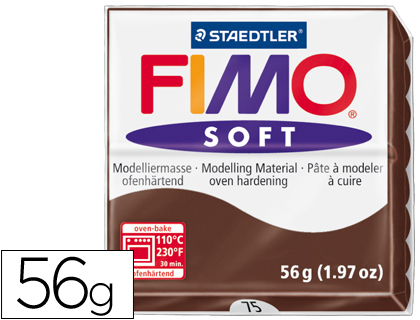 [2054671] STAEDTLER - PASTA FIMO SOFT 56 GR COLOR CHOCOLATE (Ref.8020-75)