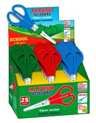[9936135] ALPINO - TIJERAS ESCOLARES CLIPPER EXPOSITOR de 25 (Ref.PT0013)