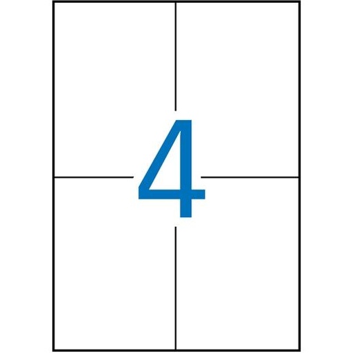 [9935482] APLI - ETIQUETAS ADH.IMPR. A4 POLYESTER MATE RESISTENTE INTEMPERIE LS-CP BLISTER 20h BLANCO 105x148 mm C.RECTOS 80 uds.(0) (Ref.1227)