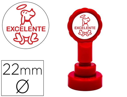 [2156722] ARTLINE - Sello emoticono excelente color rojo 22 mm diametro (Ref. 11701)