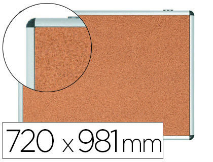 [2156186] BI-OFFICE - Vitrina de anuncios fondo corcho de interior marco de aluminio 720x981 mm (Ref. VT630101150)