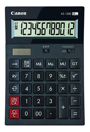 [1215596] CANON - Calculadora sobremesa AS1200HB 12 digitos Negro 4599B001AA (Ref.4599B001AB)