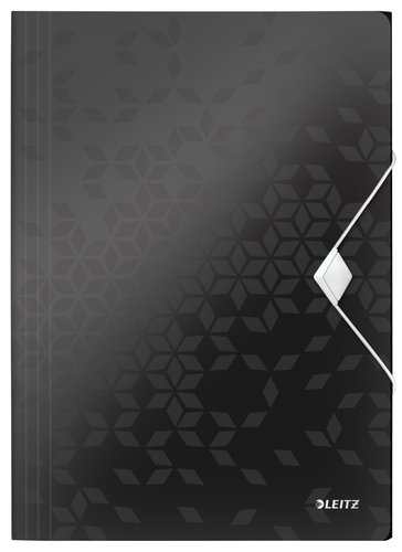 [9156114] LEITZ - Carpeta wow gomas solapas polipropileno din A4 color negro (Ref. 45990195)
