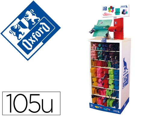 [2162504] OXFORD - Bolso escolar portatodo expositor de 105 unidades colores surtidos 1200x120x565 mm (Ref. 400152382)