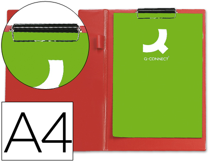 [2026153] Q-CONNECT - CARPETA MINICLIPS PLASTICO DIN A4 ROJA (Ref.KF01302)