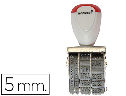 [2077913] Q-CONNECT - FECHADOR CON BANDA PARA 12 AÑOS INCLUIDO DIA-MES-AÑO 5 MM (Ref.KF22371)