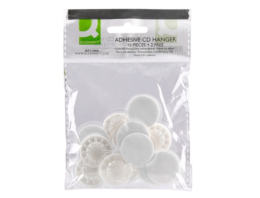 [2048392] Q-CONNECT - SOPORTE PARA CD ADHESIVOS -BOLSA DE 12 UNIDADES (Ref.KF11066)