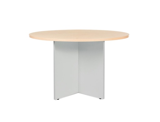[9150717] ROCADA - MESA DE REUNION MEETING ESTRUCTURA MADERA GRIS ALUMINIO EN ASPAS TABLERO HAYA 120 CM DIAMETRO (Ref.3006AB01)