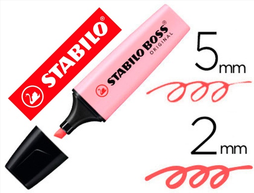 [9064348] STABILO - Marcador fluorescente Boss rosa pastel (Ref.70/129)