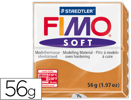 [2054669] STAEDTLER - PASTA FIMO SOFT 56 GR COLOR COGÑAC (Ref.8020-76)