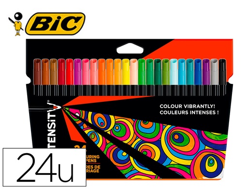 [9156965] BIC - Rotulador intensity estuche de 24 colores surtidos (Ref. 978035)