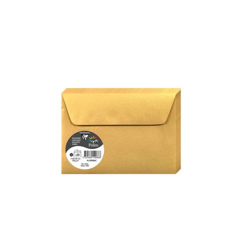 [1130874] CLAIREFONTAINE - Sobres Paquete 20 ud 114X162 Dorado (Ref.130874)
