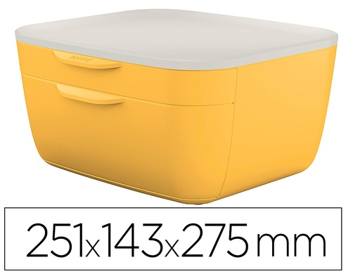 [9160229] LEITZ - Fichero cajones de sobremesa cosy 2 cajones amarillo (Ref. 53570019)